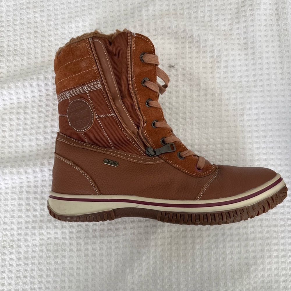 Pajar Tan Leather Lace-Up Boots - Picture 15 of 16